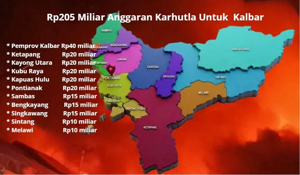 Kucuran Bantuan Rp205 Miliar untuk Bencana Karhutla Kalbar