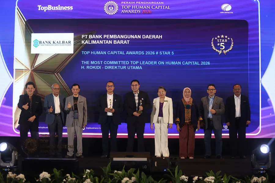 Bank Kalbar Sabet TOP Human Capital Awards 2026 Bintang Lima