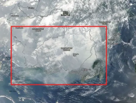 Satelit NASA Tangkap Asap Karhutla di Kalimantan, Kalbar Catat 2.010 Titik Panas