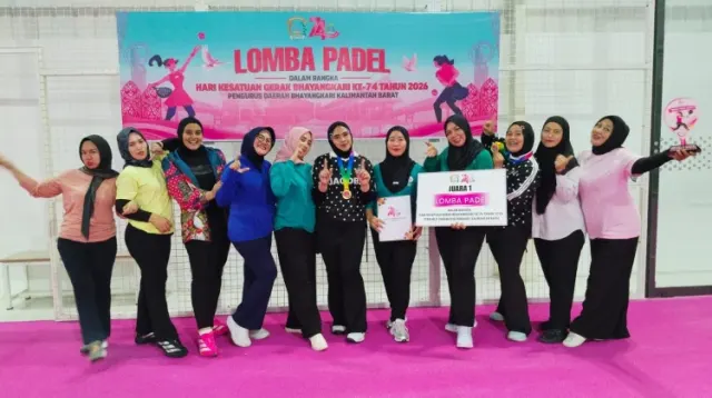 Bhayangkari Polres Kubu Raya Juara Padel HKG ke-74, Kalahkan Propam Polda Kalbar 6-1
